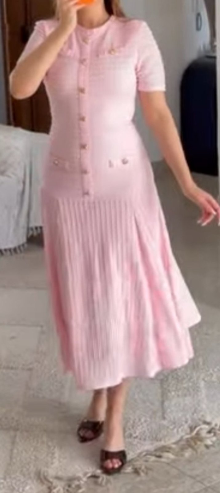 Robe sandro en rose
