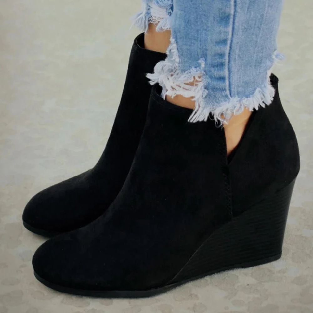 Bottes compensées noire 