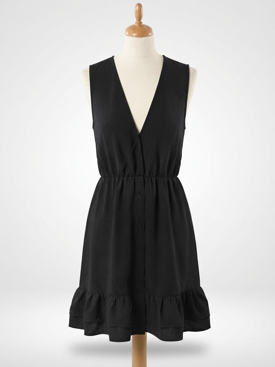 Robe noire SHEIN à volants 🖤