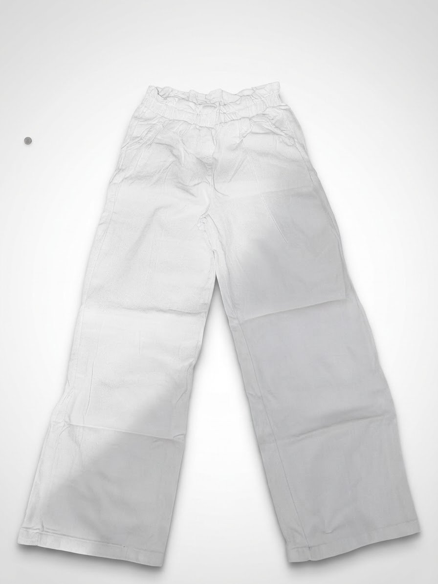 Pantalon fille blanc 