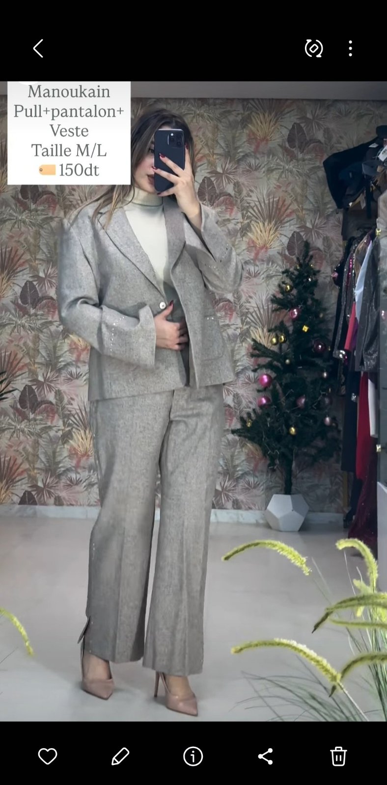 Ensemble  de 3 pièces  peu porté  illabess L.XL
