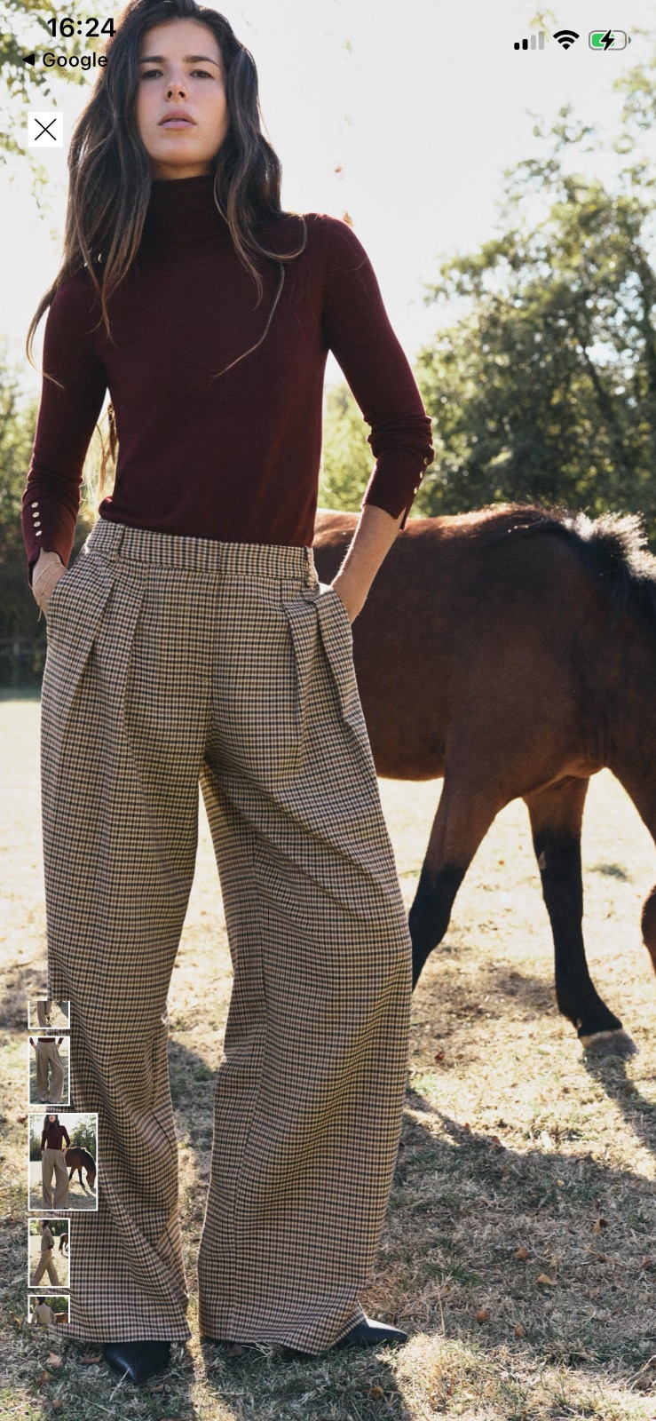 Pantalon zara à carreaux tendance
