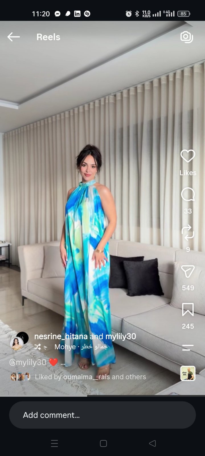Robe bleue