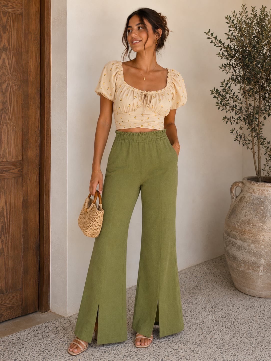 Pantalon neuf avec etiquette + top 🤍🤍🤍🤍
