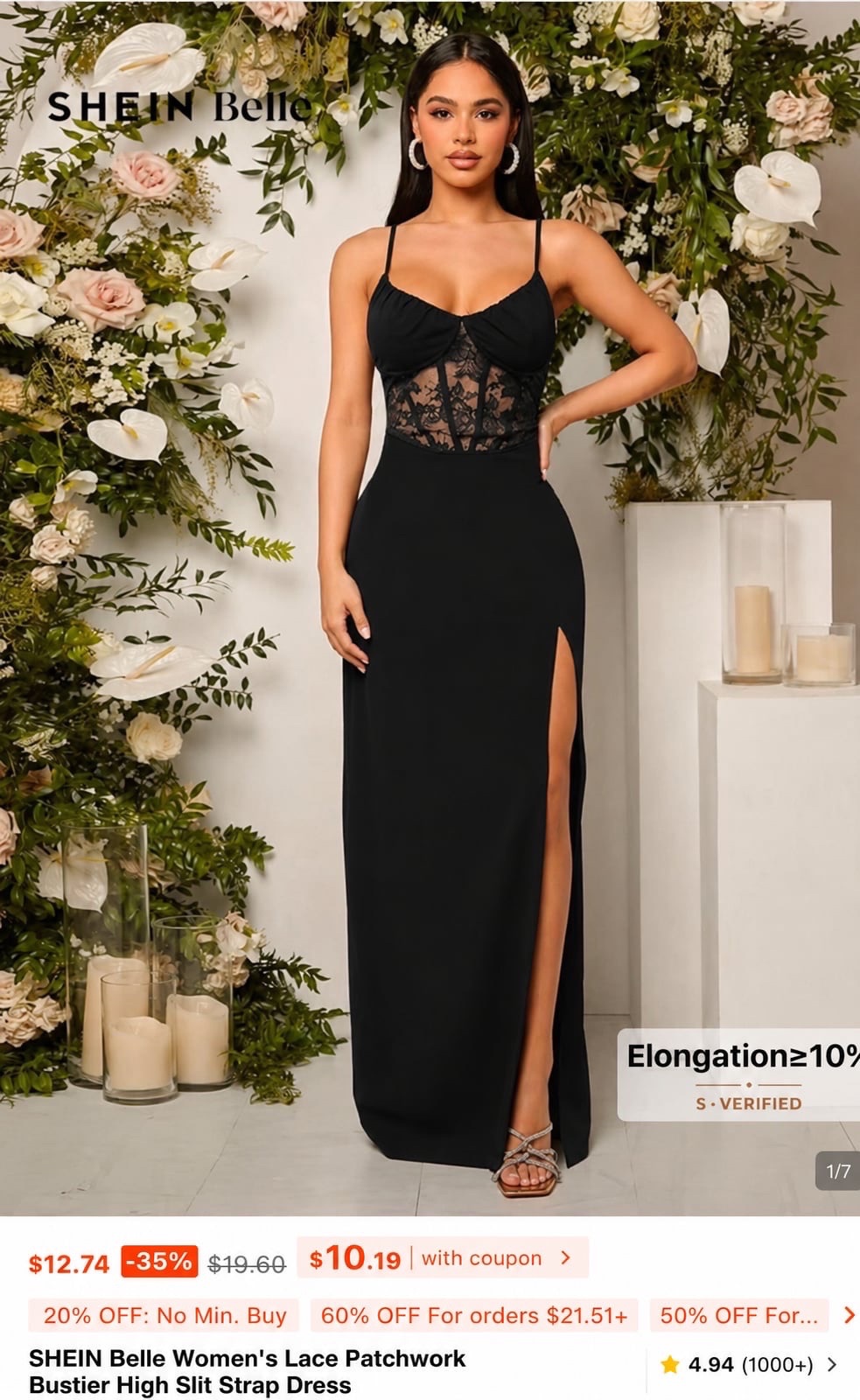 Robe shein Corset noir 🖤 forsa avec le code promo FARCHEK20 ou bien SIFEK20 💥💥💥💥