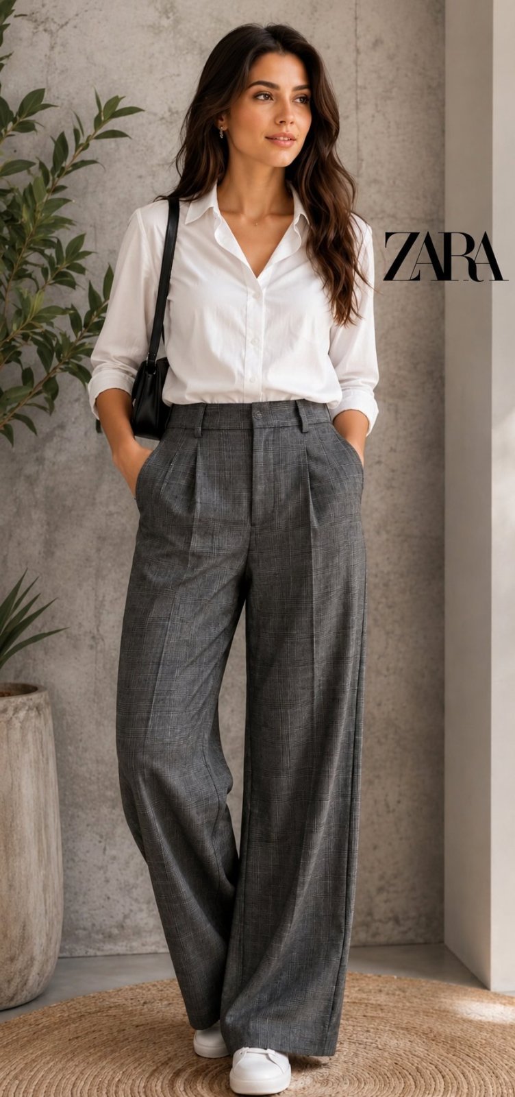 Pantalon zara gris