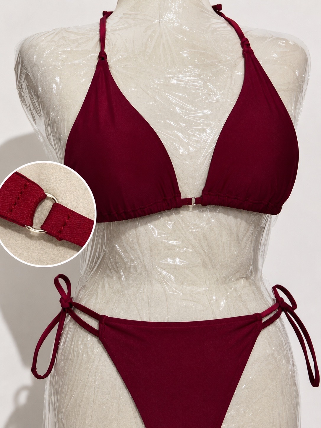 Bikini de bain bordeaux