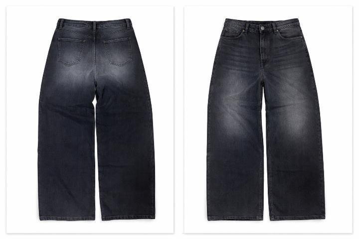 Jean large en denim noir délavé 👖