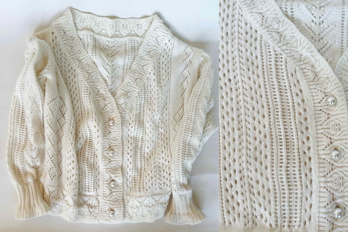 Cardigan porté une seule fois