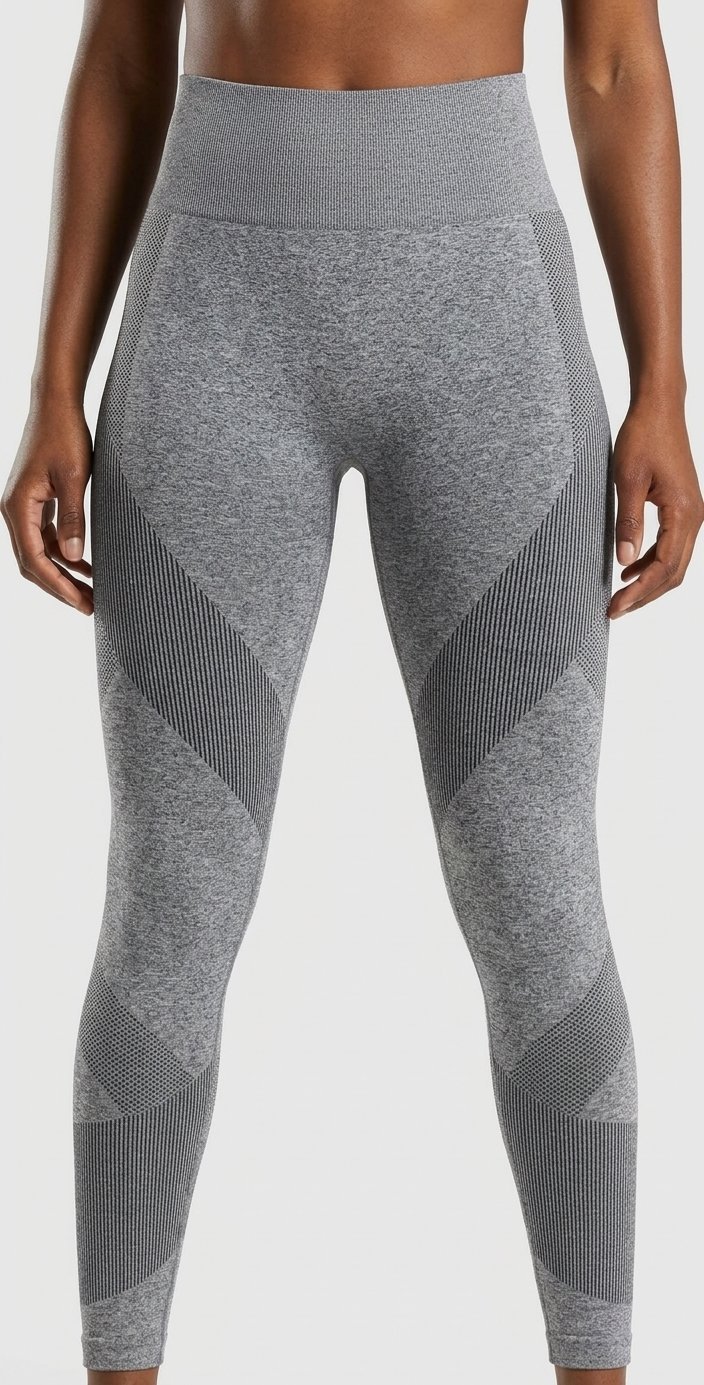 Legging de Sport Sans Couture H&M (Seamless) – Gris Chiné