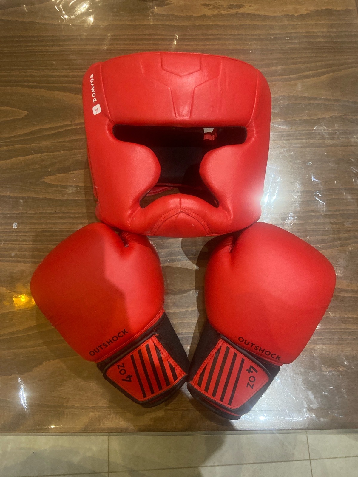 Gants de boxe 4oz avec casque de boxe taille xs