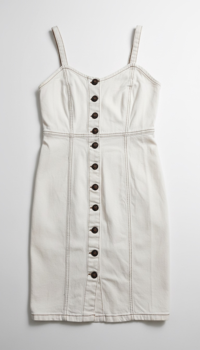 Robe blanche en jean 
