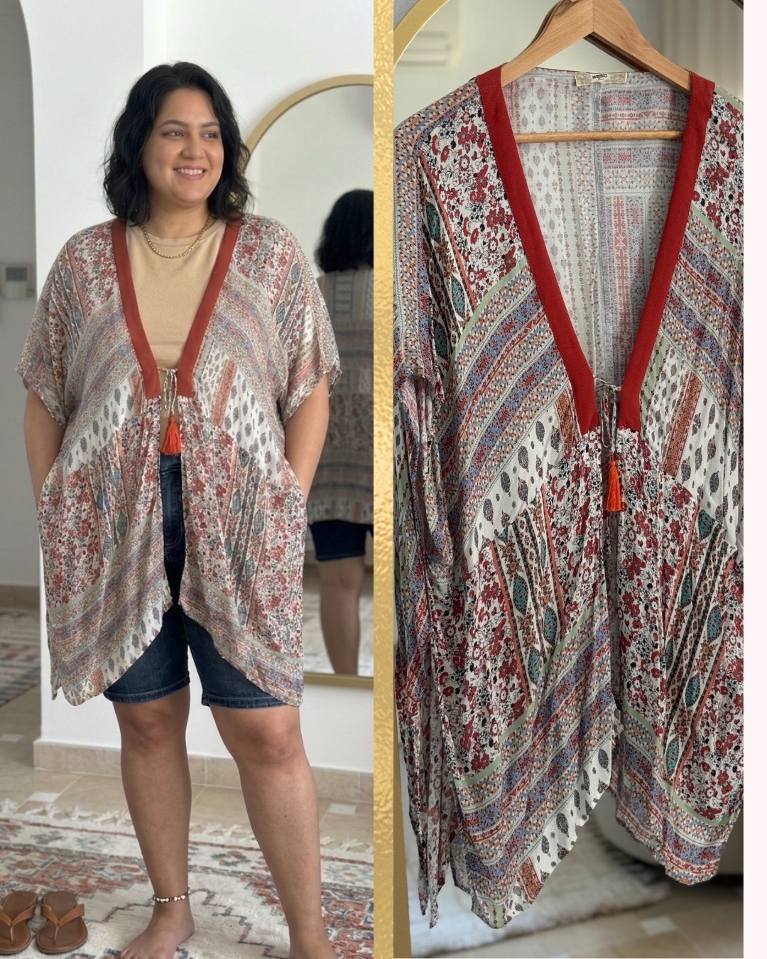 Kimono/ cache maillot grand taille 