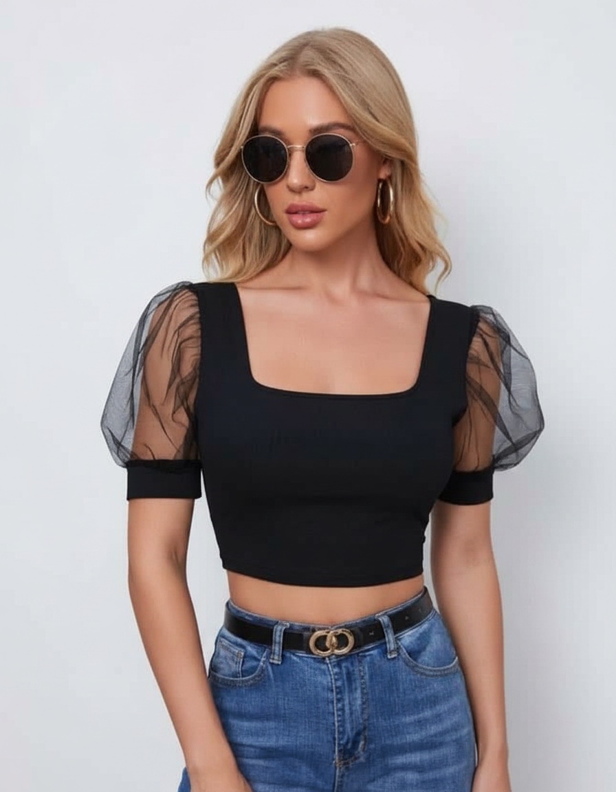 Crop top noir 