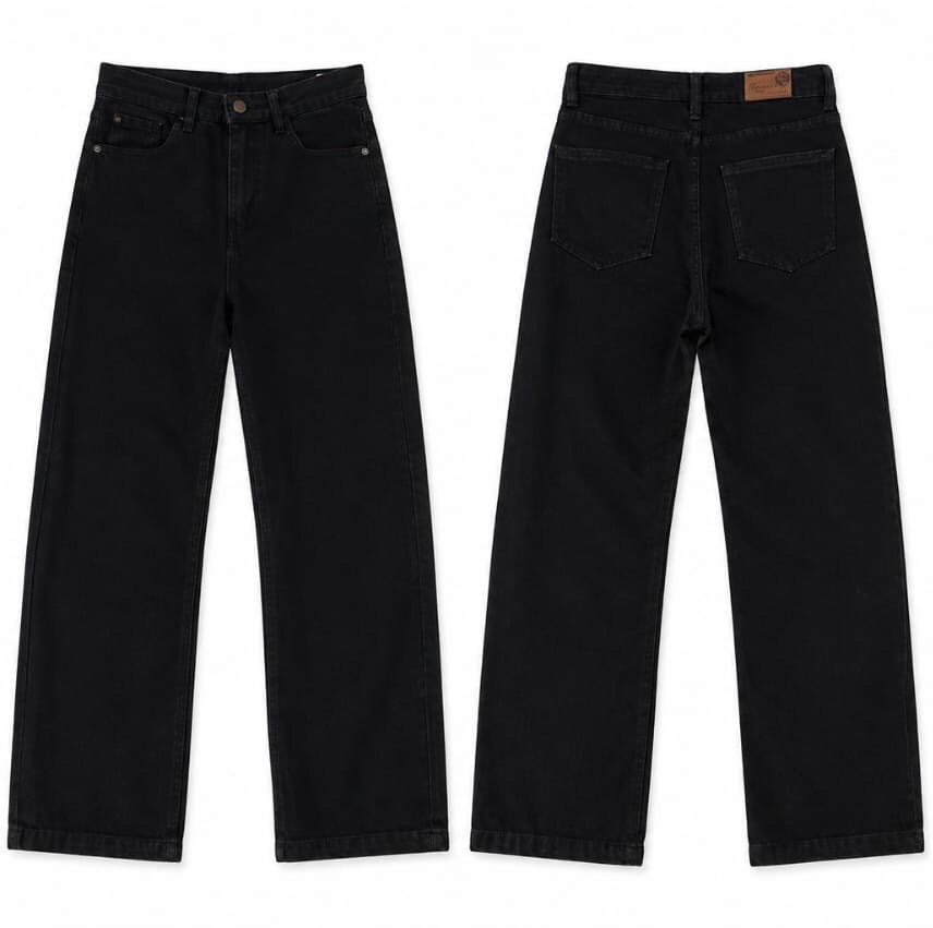 Pantalon taille haute noir 