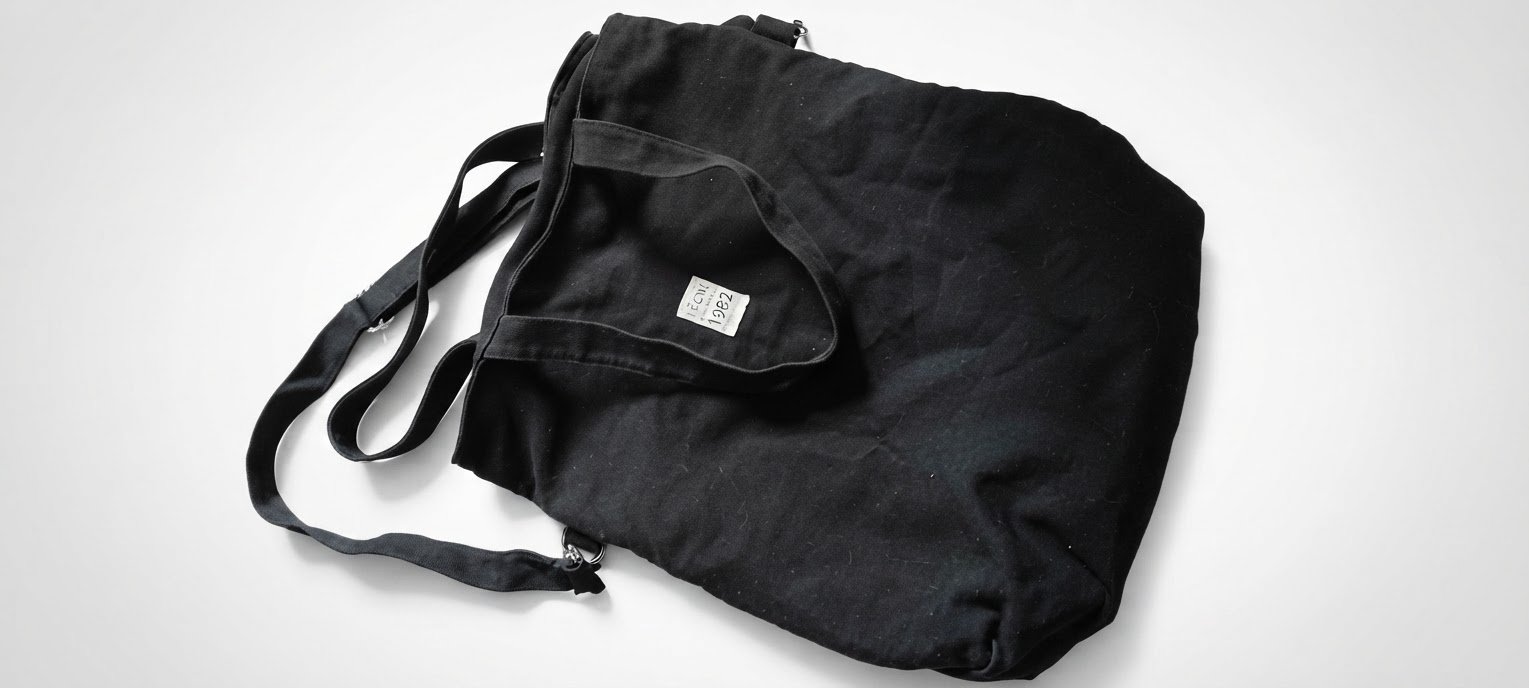 Sac cabas en toile noir BONIC 1982