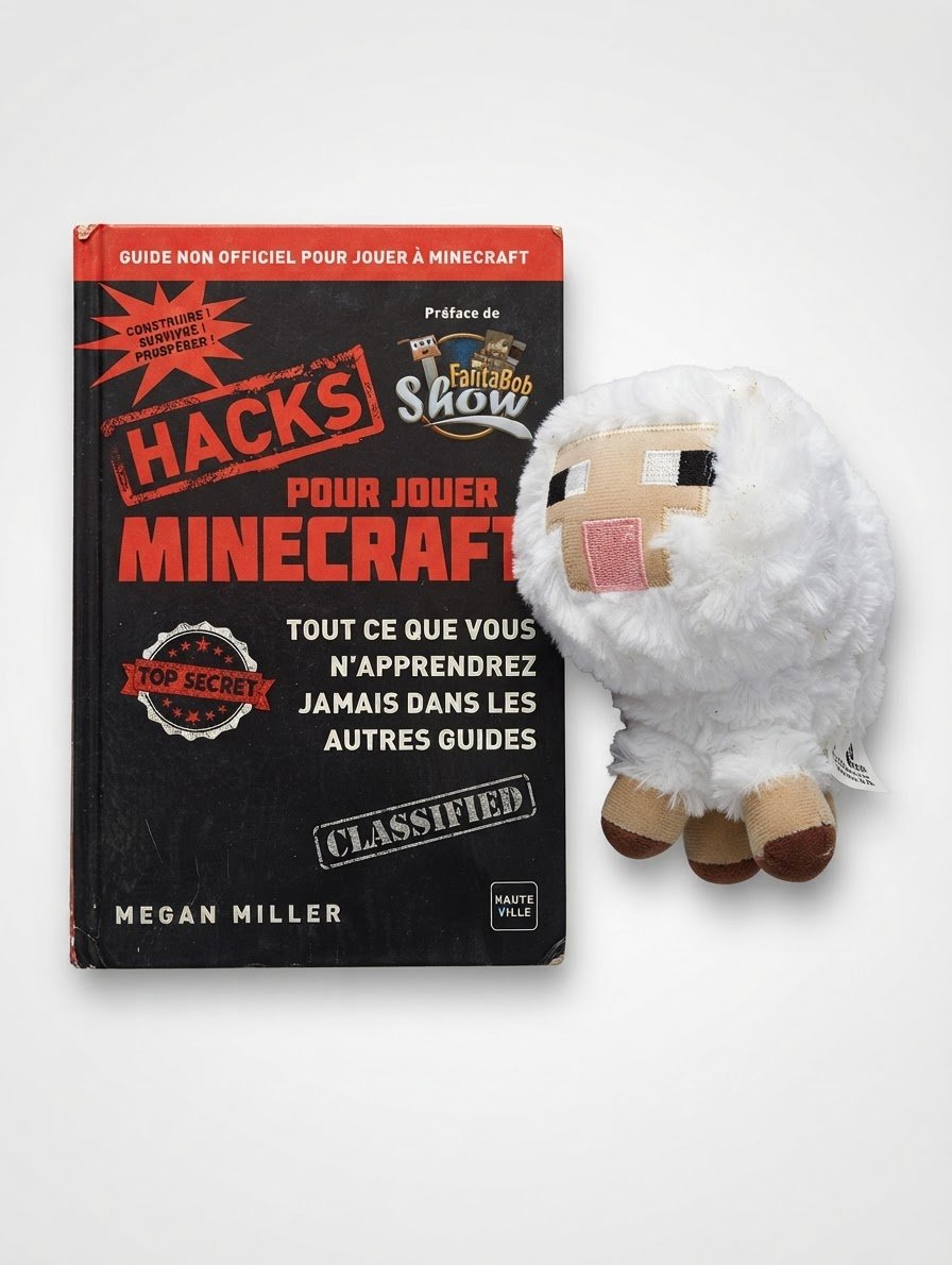 Livre Minecraft+peluche mouton Minecraft 