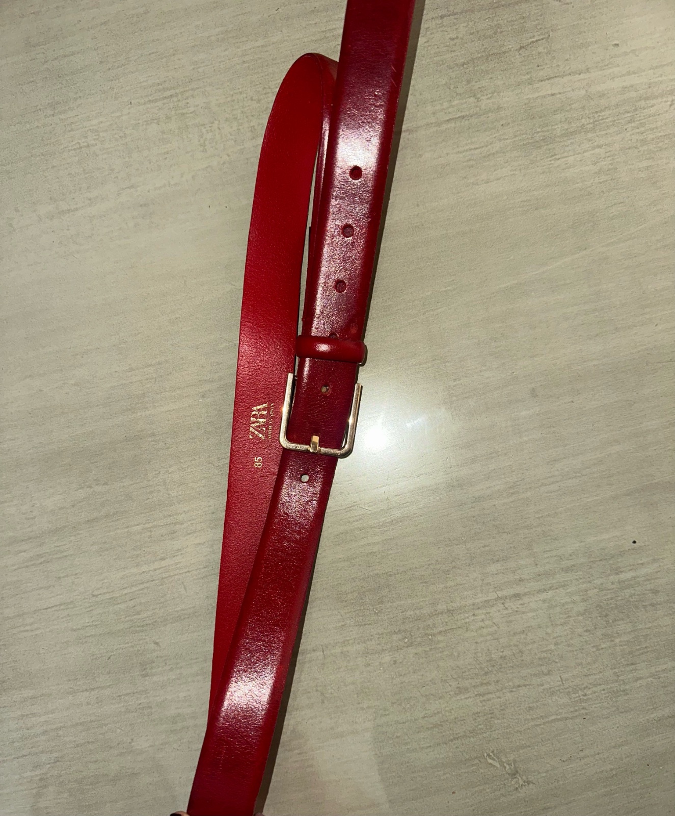 Ceinture zara en cuir de vachette