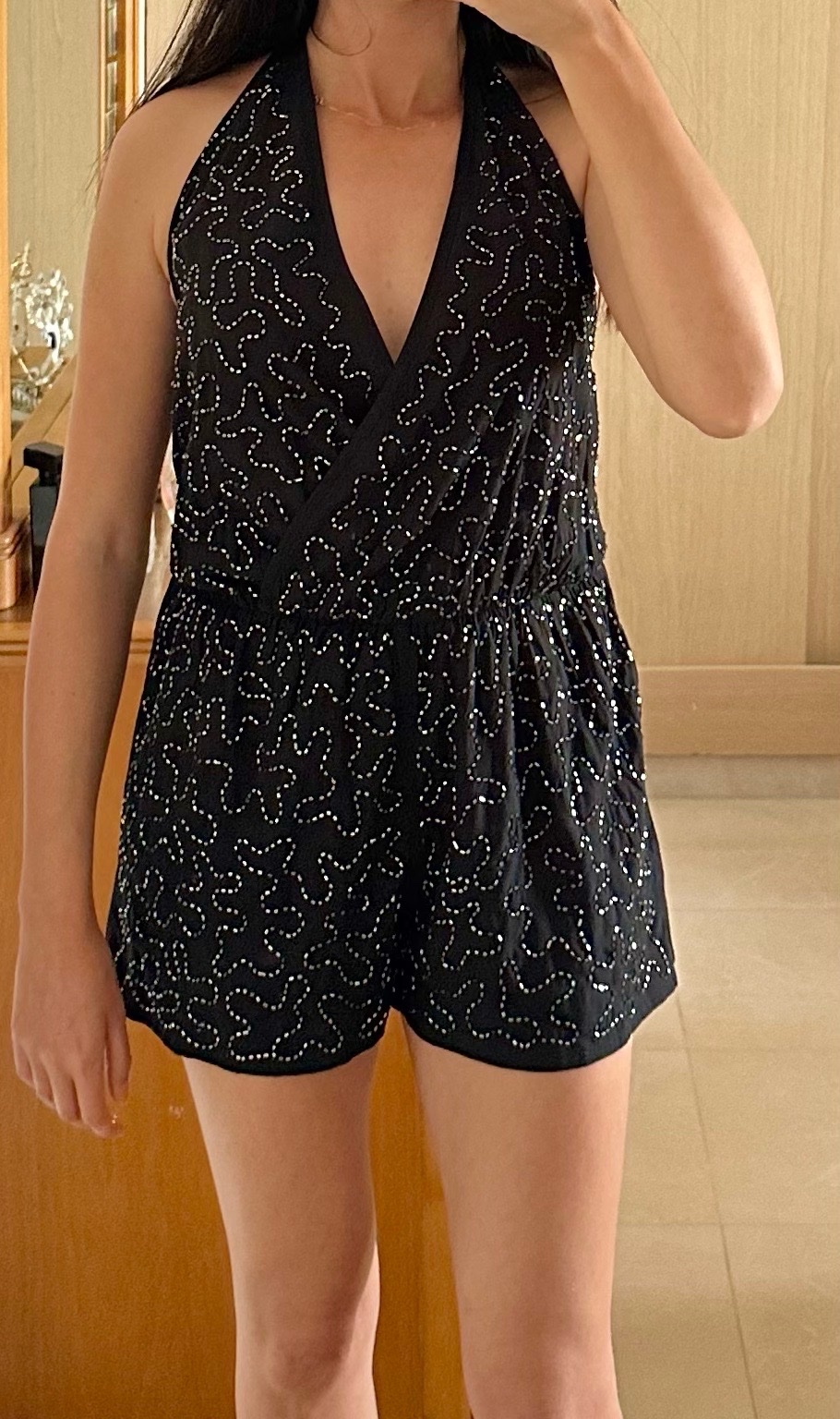 Combishort noir dos nu.