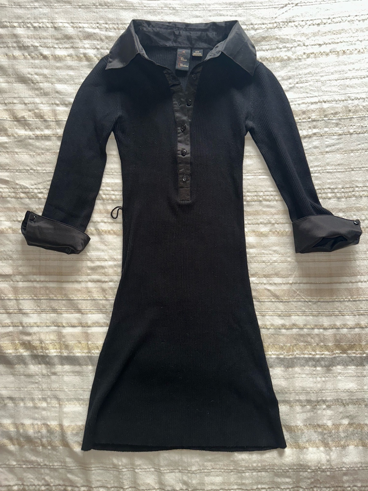 Robe noire manches 3/4
