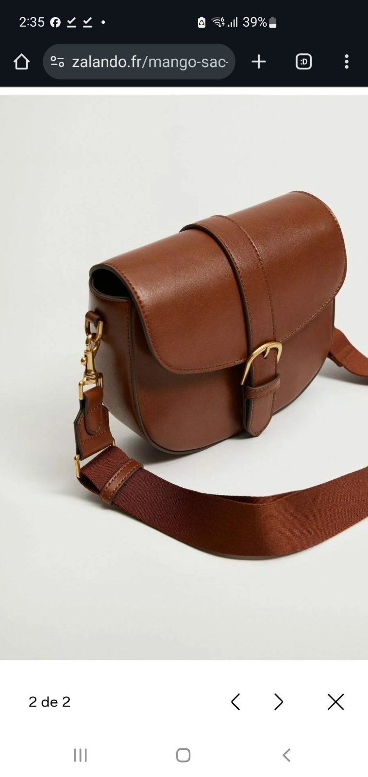 Sac a bandoulière Mango porté une fois