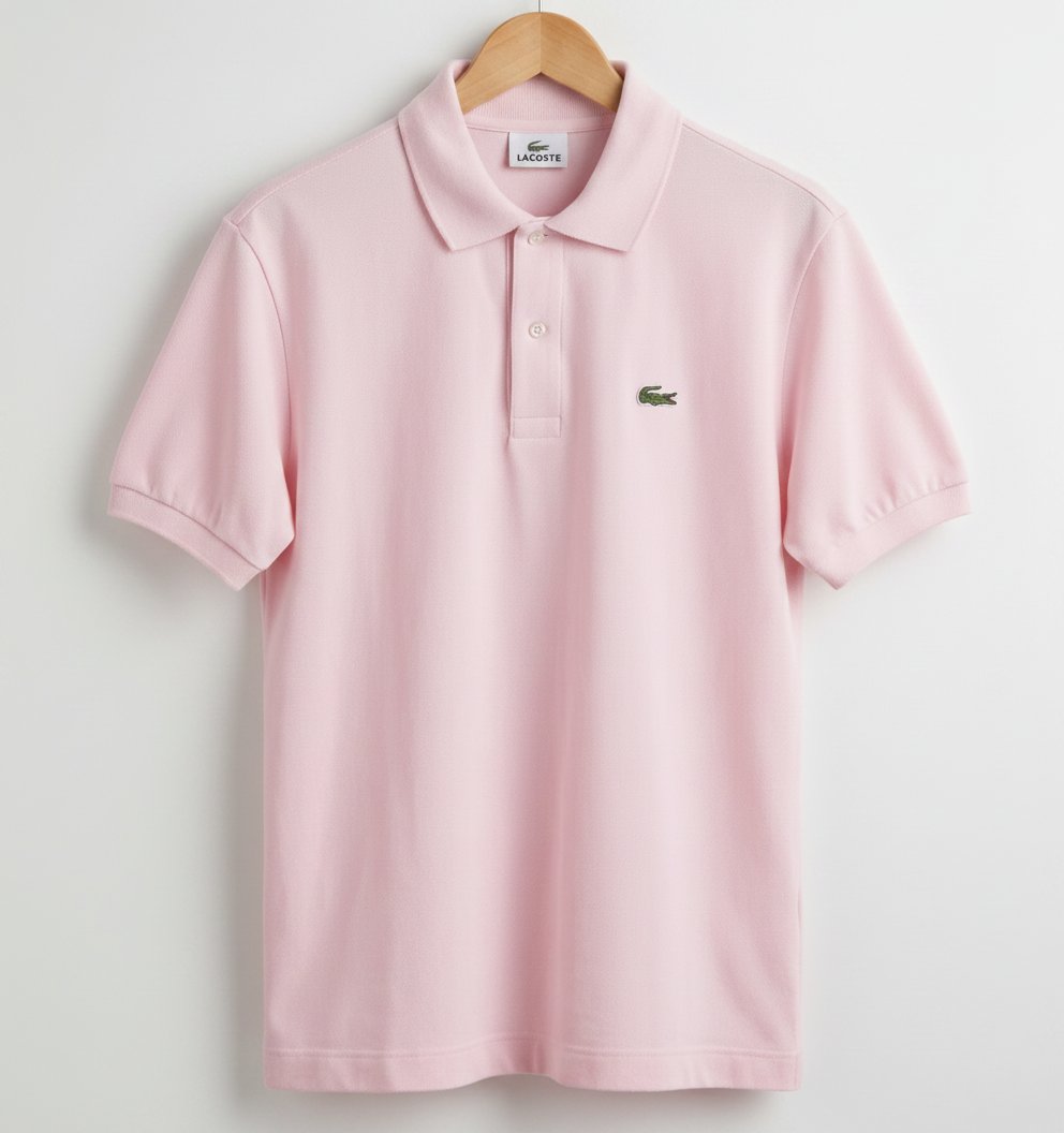 Polo Authentique Lacoste Classique Rose Pâle - 100% Coton Petit Piqué - Taille 4 ( M) - Éxellent État 