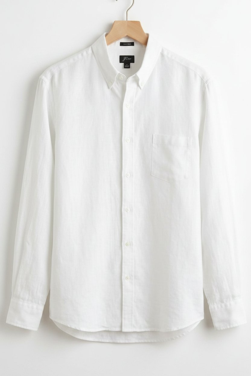 Chemise J.Crew En Lin Irlandaise de la maison Baird McNut - Blanc - Taille XL - Coupe Slim - Éxellent État 