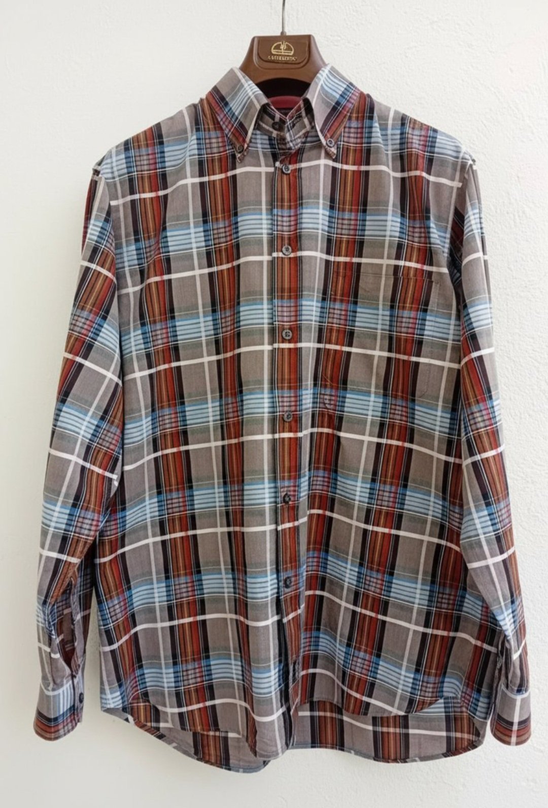 Chemise Zegna Sport  - 100% Coton - Carreaux plaide multicolores - Taille M