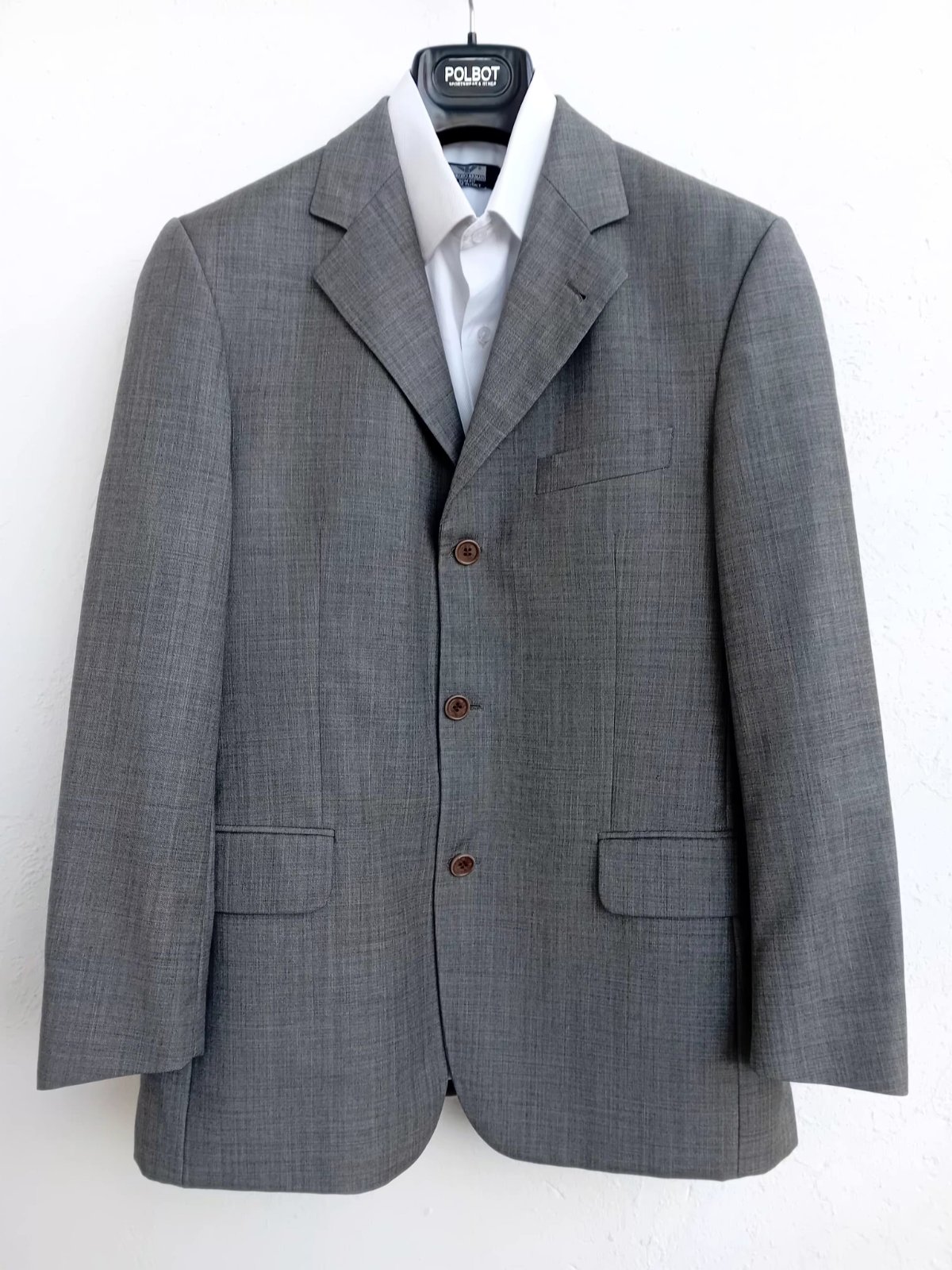 Veste Blazer Luxe PIERRE BALMAIN  - Gris texturé - Laine Super 120's - Taille 48(M) - très Bonne État 