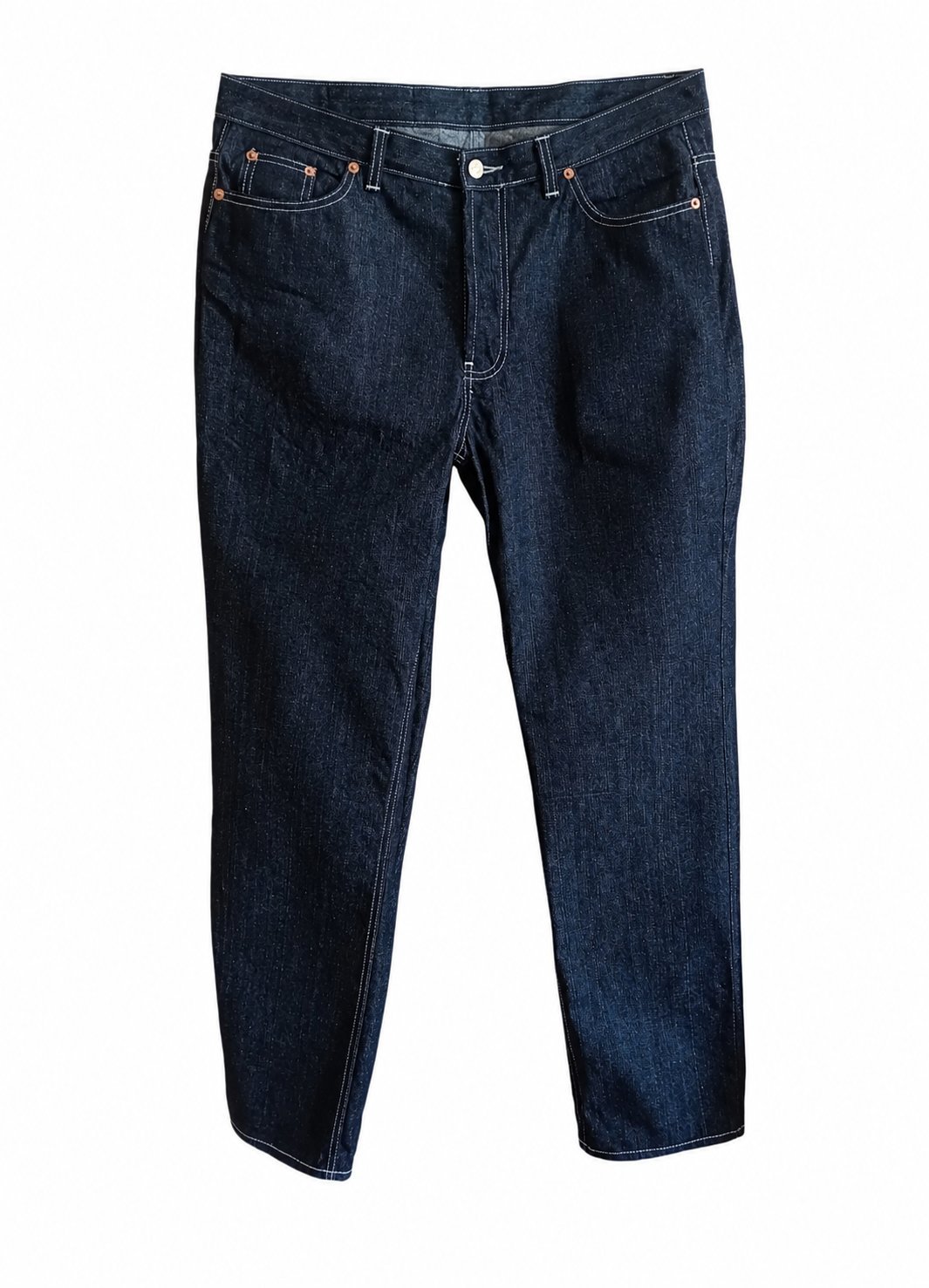 Jean denime indigo-W 36 style Evisu (non authentique)– mouettes Kamome – W36 Éxellent État(jamais portée) 