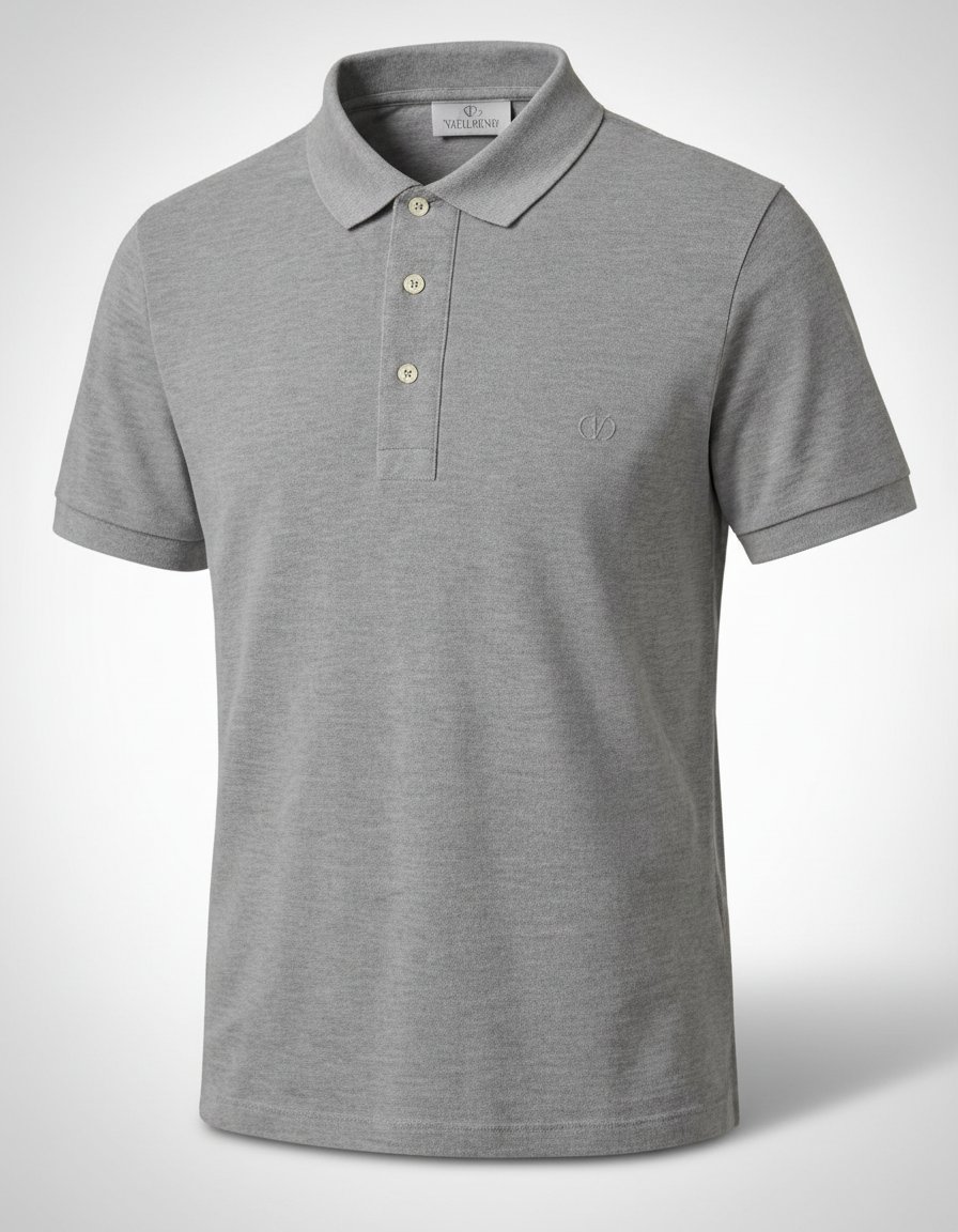 Polo Valintino Studios Gris - 100% Coton - Taille 6 (Xl)
