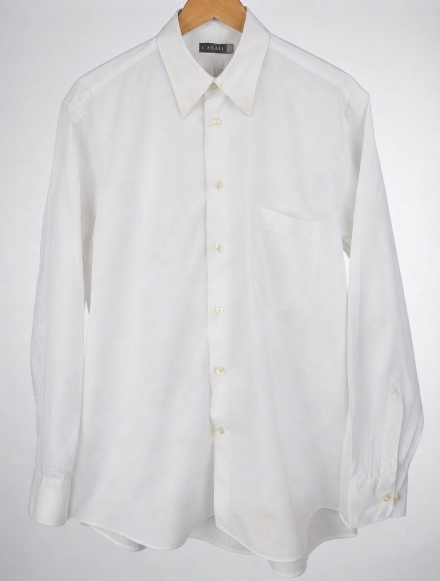 Chemise Canali - Blanche - Made In Italy - 100% Coton - Taille M