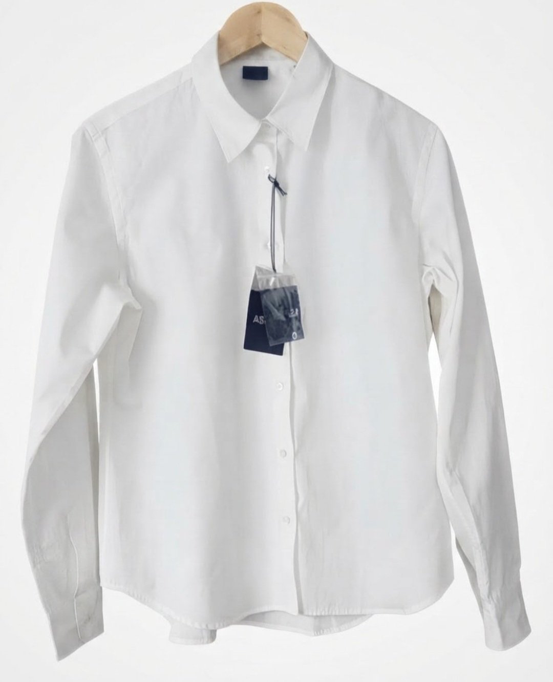 Chemise ASPESI Neuve avec étiquettes 🏷️ Femme Taille 48 IT(44 Fr)  Crème/Blanc Cassé 100% Coton de Haute Qualité 