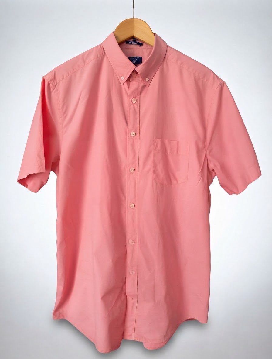 Chemise GANT Manches Courtes ' Rose/Pastel - 100% Coton Popeline  ' Taille L(41/42) - Éxellent État 