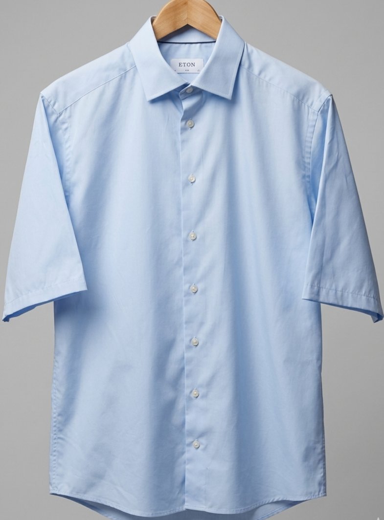 Chemise ETON Signature Twill - Bleu Ciel - Coupe Slim - Taille 43/17 (XL) - Éxellent État 