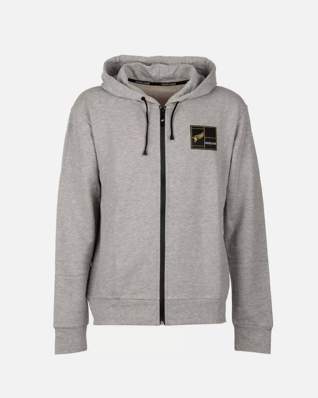 Sweat à Capuche Sport  Roberto Cavalli avec Logo -  Gris  - Taille M( estimé d'après mesures à plat)