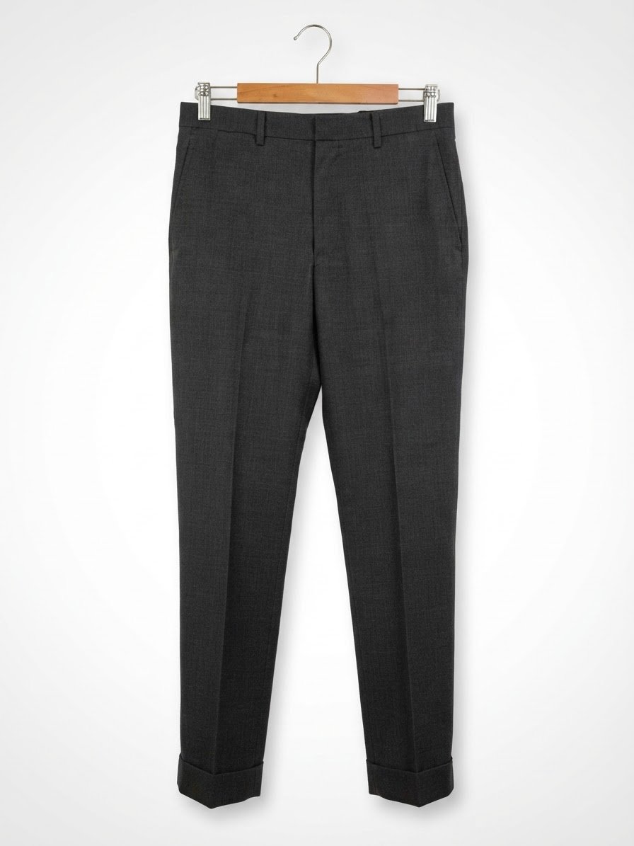 Pantalon Polo Ralph lauren-100% Laine Vierge-Gris Anthracite Chiné-Taille 30 US( 40FR)-Made In Italy 