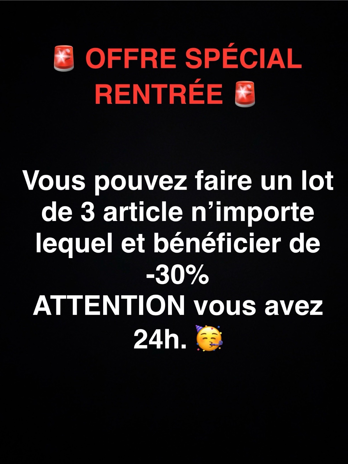 OFFRE SPECIAL RENTREE 