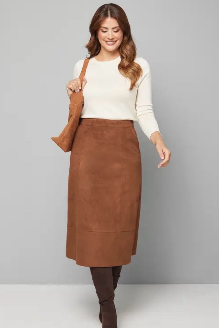 Skirt/jupe faux daim longueur comme la premiere photo