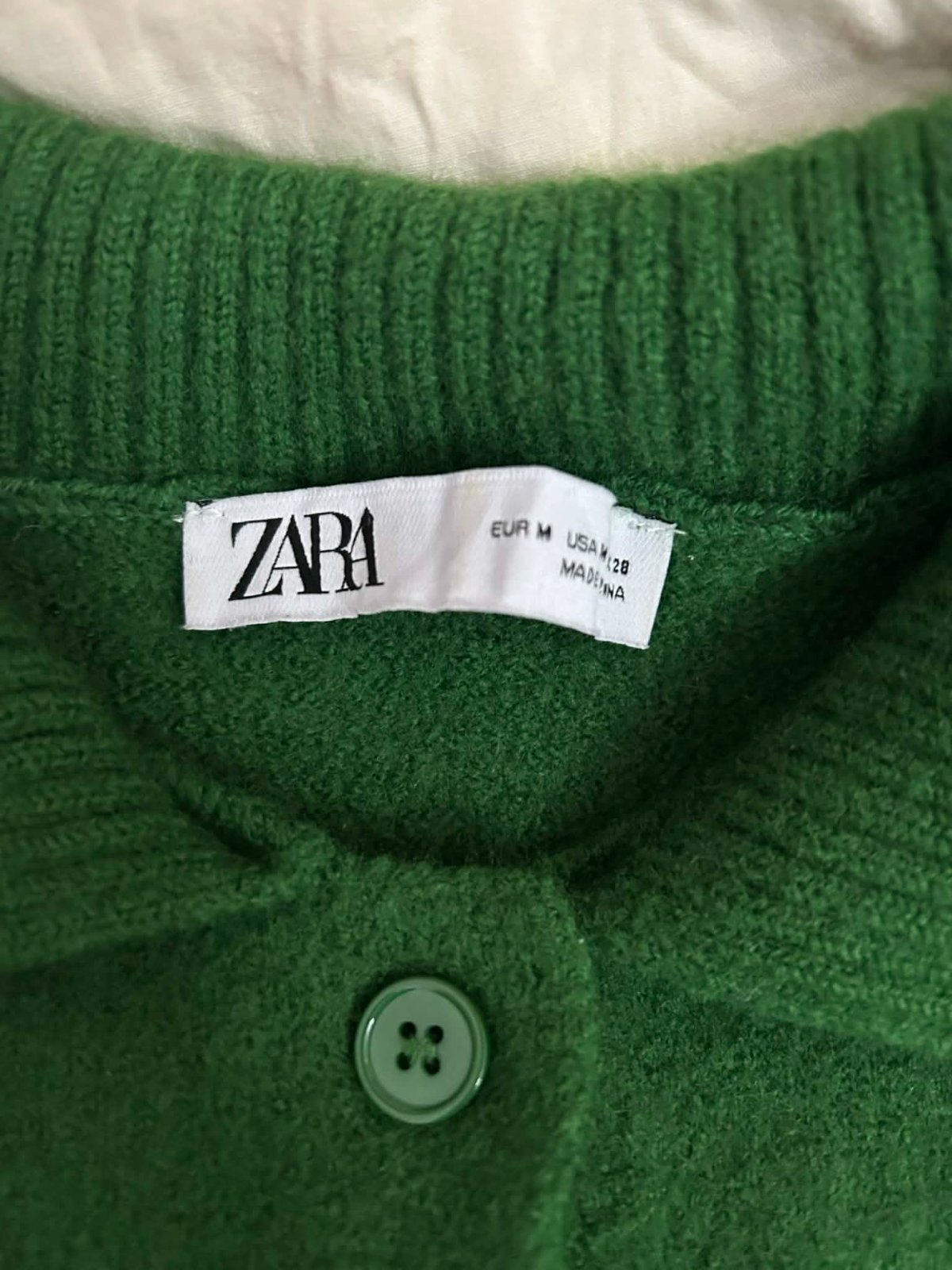 Pull gilet vert zara