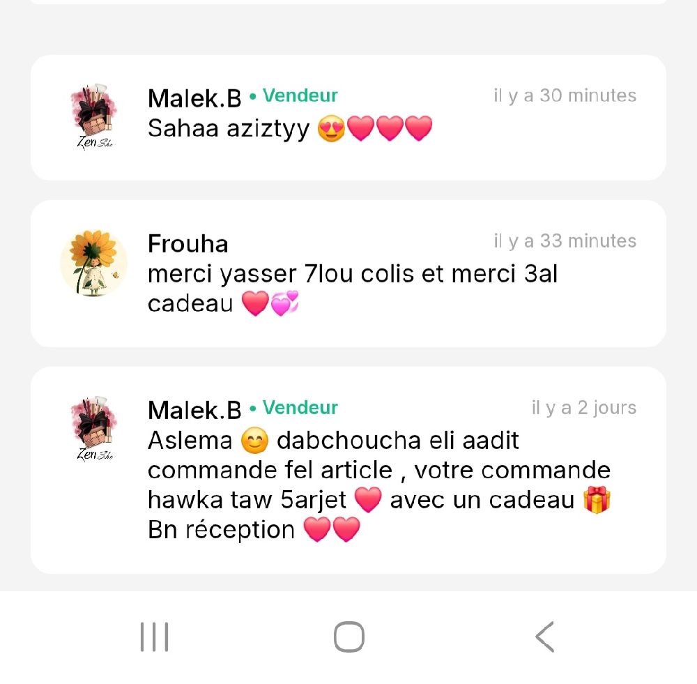Autre Dabchoucha satisfaite 😍❤️❤️❤️