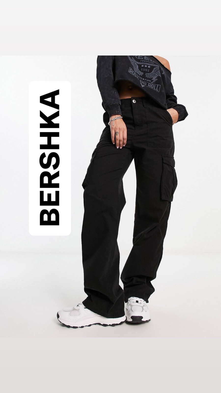 Jean noir cargo (BERSHKA) 🖤