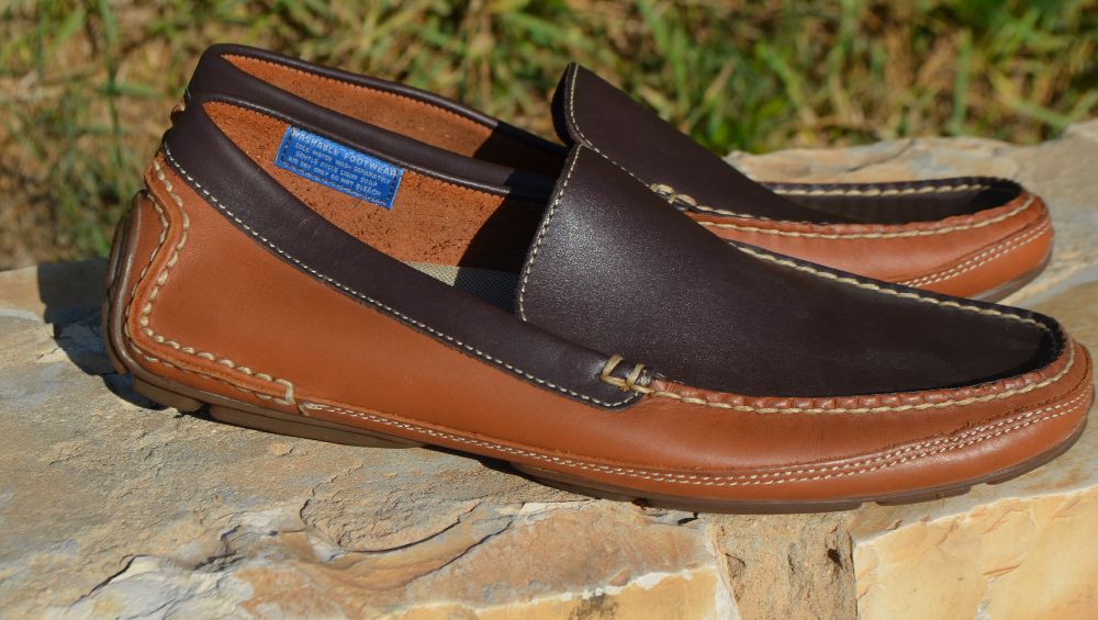 Mocassins Rockport en cuir bicolore marron