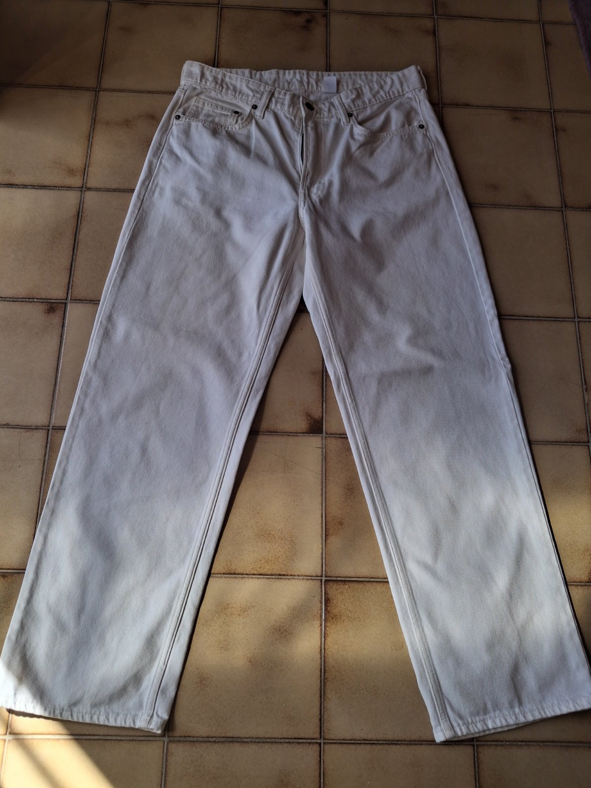 Jeans blanc baggy H&M