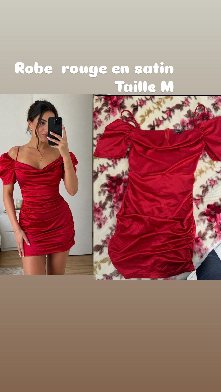 Robe rouge en satin 🌹🌹🌹🌹