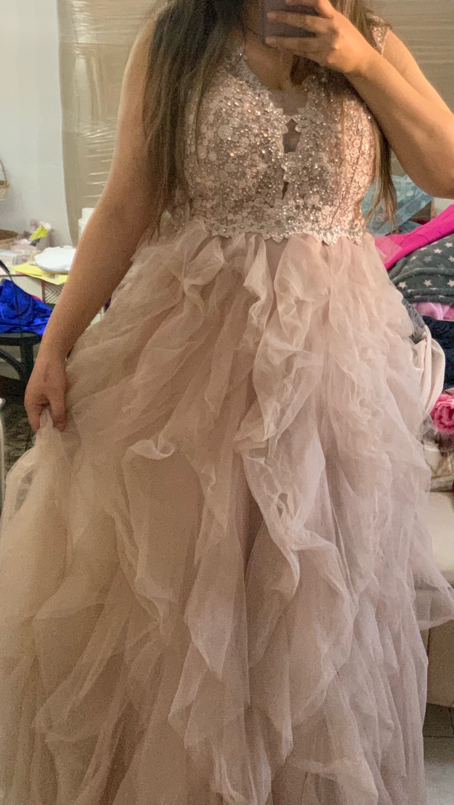 Robe princesse couleur rose nude 🌸🌸🌸