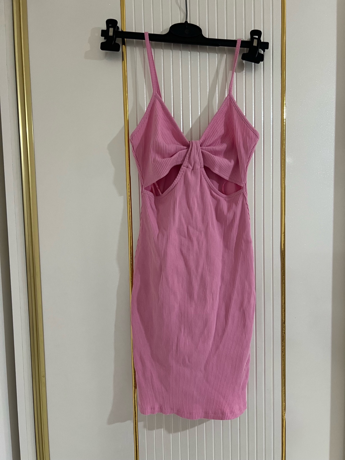 Robe courte côtelée rose à découpes - Primark (Taille 36) 🌸