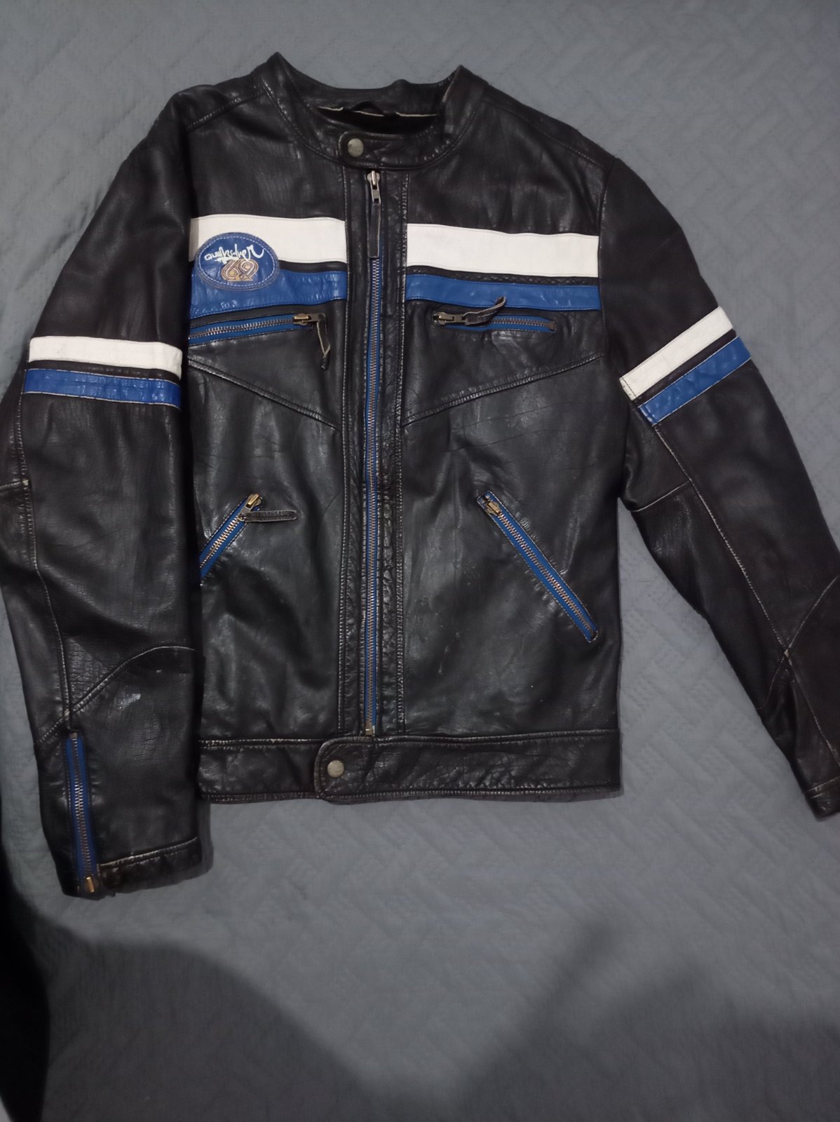 Quiksilver leather jacket.