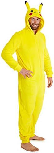 Pokémon Grenouillère de Pikachu en polaire pour adulte - Déguisement d’Halloween pour homme