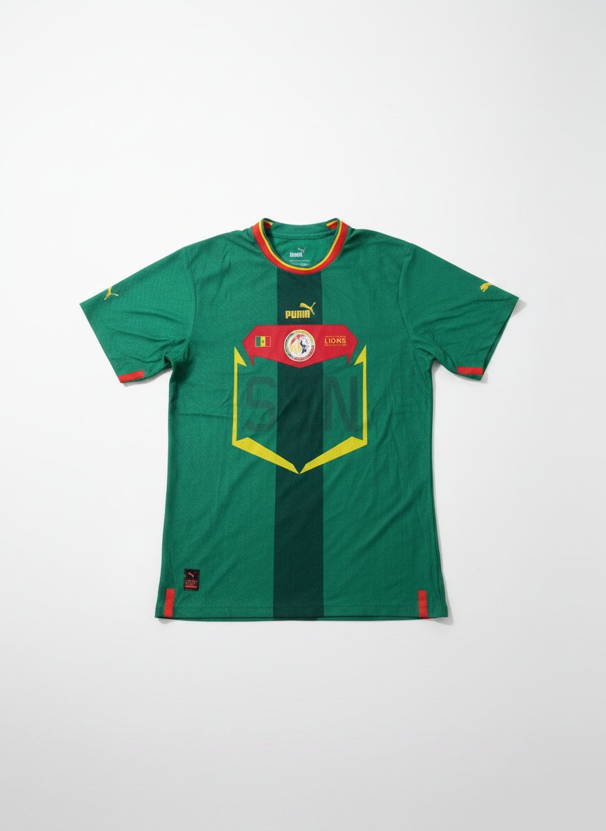 Maillot est le modèle extérieur 2022/2023 de l'équipe nationale de football du Sénégal,